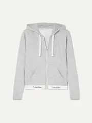 [CK ONE] CK ONE - Cotton-blend Jersey Hoodie - Gray - x small x small Gray