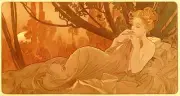 Dusk : Alphonse Mucha : 1899 : Archival Quality Art Print