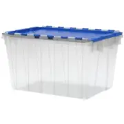 Clear Storage Container Tote 12 Gal Multipurpose Heavy Duty Box Bin With Lid