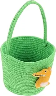 VICASKY Dinosaur Basket Handwoven Cotton Rope Storage Basket for Nursery Decor Multi Purpose Organizer for Diapers and Rooms and Special Occasions