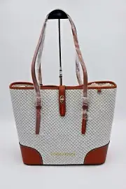 Dooney & Bourke Cordova Dover White Fog Embossed Leather Shoulder Bag Tote $328