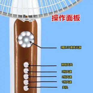 16/18寸太陽能風扇DC12V戶外電瓶家用兩110V/220轉直流充電落地扇