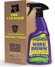Wizards - Wipe Down Quick Detailer Spray - Matte Finish Cleaning Solution - Effortless On-The-Go Detailing for Flat, Suede, and Denim Surfaces - Professional Auto and Motorcycle Care Essential - 22 Oz
