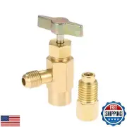 SURIEEN R1234yf Self-Sealing Can Tap Depressor, F-1/4 SAE 1/2 LH Thread Valve