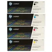 HP 305X / CE410X CE411A CE413A CE412A Set of 4 Colour Toner Cartridges