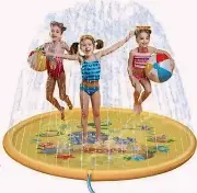 Splash Pad for Kids, 68'' Inflatable Kids Sprinkler Summer Outdoor MAKHISTORY