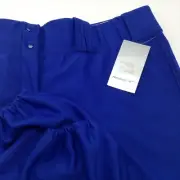 Reebok Ladies Baseball Pants Size 2XL Royal Blue Polyester Snaps Fly Front NWT