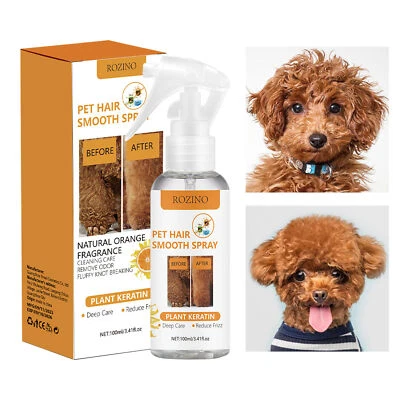 Dog Detangler Spray 100ml Leave-In Pet Hair Dematting Conditioner Anti-Static