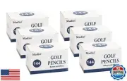 Madisi Golf Pencils, #2 HB Half Pencils, 3.5" Mini Pencils, Pre-Sharpened, 6