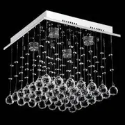 Lampada Scatola 4 Light Premium Crystal Ceiling Light - Chrome