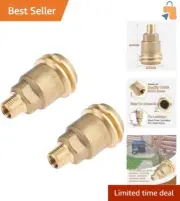 Effortless Connection with Solid Brass Propane Gas Hose Adapter - Set of 2