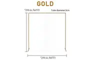 OZNALA Wedding Round Arch Gold Square Backdrop Flower Display Stand Background 2*2M