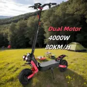 4000W Dual Motor Electric Scooter - 80KM/H 70KM Range 11" Tyre Off Road