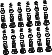 VILLFUL 52 Pcs Cord Locks Spring Toggles Stoppers Shoelace Clips Spring Cord Lock Rope Stop Buckle Toggle Latch Clamp Toggle Cord Holders Bungee Cord Hooks Cord Stopper Ends Toggle Buttons