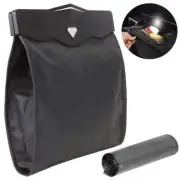 Car Trash Bag Litter Can Garbage Waste Bin Seat Organizer Storage Box With Light