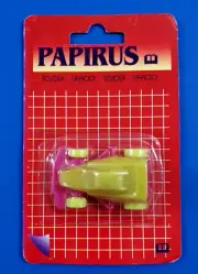 Vintage NOS Papirus Yellow Race Car Automobile Novelty Pencil Sharpener New