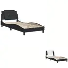 Bed Frame with Headboard Slatted Mattress Base Bedstead Faux Leather vidaXL