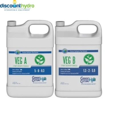 CURRENT CULTURE SOLUTIONS VEG A&B 3.8L SET HYDROPONIC GROWING NUTRIENT CULTURED