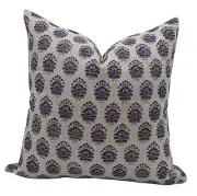 Handmade 20x20 Inches Thick Linen Block Print Decorative Throw Pillowcase