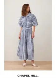 Binny “Chapell Hill” Cotton Midi Shirt Dress 16, with Pockets. $150 Off RRP.