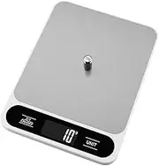 Kitchen Weighing Scales - 22lb/10kg Digital Electronic Food Scale - Precision Small Tare Cooking Baking Scale 7 Unit 0.01oz/1g (10KG) White 5Kg