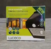 Luceco Solar Guardian Outdoor Wall Light Black 1.5w LEXS22840 Solar Light NEW