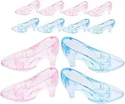 FUTUREORYY 24pcs High Heel Shoe Figurines Charming Slipper Decorations for Weddings Birthday Parties Bridal Showers Whimsical Shoe Ornaments