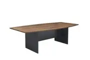 GP H - Base Boardroom Table - Regal Walnut & Charcoal