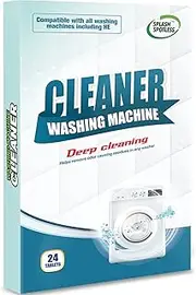 [SPLASH SPOTLESS] Washing Machine Cleaner Deep Cleaning for HE Top Load Washers and Front Load, 24 Tablets.