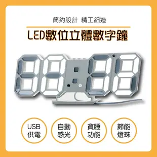 【台灣現貨】LED數位立體數字鐘 時尚工業風 立體電子時鐘 壁掛科技電子鐘 數字鐘 電子鬧鐘 掛鐘