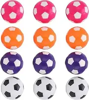 12pcs Multicolor Indoor Table Soccer Football Game Replacement Balls Durable ABS Resin Mini Tabletop Game Footballs for Leisure Sports Rooms and Party Decorations Universal Size
