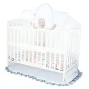 Mosquito Net for Crib, Encrypted Baby Toddler Baby Cribs Net Cover - White