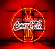 16"x16" Cola with Bottle Soft Drink Custom Neon Sign Beer Bar Wall Decor Gift