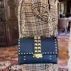 MICHAEL KORS CECE WOMEN MEDIUM STUDDED SHOULDER BAG HANDBAG CROSSBODY PURSE NAVY