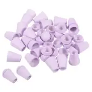 Bell End Stopper Cord Rope Lock for Drawstring Bag, Light Purple 50pcs