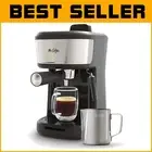 Stainless Steel Espresso Coffee Maker with Frothing Pitcher & Steam Wand, 20 oz