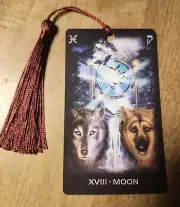 The Moon- Dream Tarot Bookmark Oracle Card Art Deck Gift, Purified & Charged