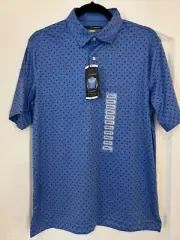 Greg Norman Shirt Men's Small Performance Polo Golf Blue