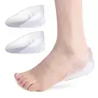 2x U Shaped Gel Heel Cups Plantar Fasciitis Insert Soft All Day Wear Clear