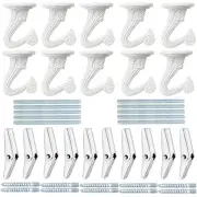10 Sets Ceiling Hooks Heavy Duty Swag Hook with Hardware for Hanging Plants C...