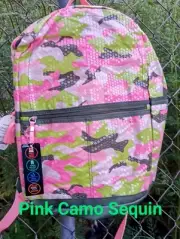 Wonder Nation Pink Camo Sequin 16" Backpack