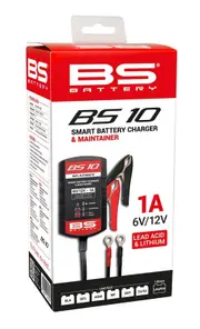 BS Battery BS10 Smart Battery Charger - 6V/12V 1A, Size 260 mm
