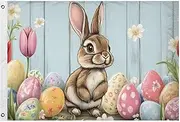 YMXFXP Flag Bunny Easter Cute Outdoor Double Sided Cute Funny Flags 24” x 36” - UV & Fade Resistant Flag Banner Garden House Decor with 2 Brass Grommets