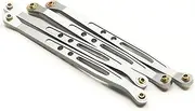 ZUXIM RC Car Upper and Lower Suspension Shift Link Rod Linkage 1/10 RC Crawler, for Axial, for Wraith 90018 Model Car Suspension Linkage(Lower-Titanium)