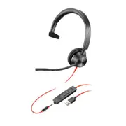 POLY Blackwire 3315 Headset Head-band 3.5 mm connector USB Type-A Black, Red