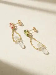 [JIA JIA] JIA JIA - 14-karat Gold, Tourmaline And Crystal Earrings - Multi - One size One size Multi