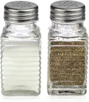 Salt and Pepper Glass Shakers Set Spice Jar (Modern) Modern