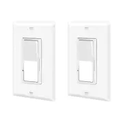 2 Pack Dimmer Light Switches for 150W LED/CFL Bulbs Single Pole/3-Way 120VAV ETL
