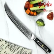 Scimitar Knife 10 Inch Damascus Steel Forging Meat Cleaver Chef Kitchen Knives