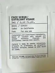 Le Labo Face Scrub in Basil / Ginger Sample Sz Packet .1oz, 3ml NEW!